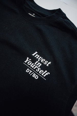Oversized Invest In Yourself Tee | Black