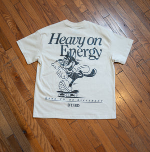 Oversized Heavy on Energy Tee | Tan
