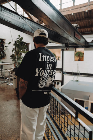Oversized Invest In Yourself Tee | Black