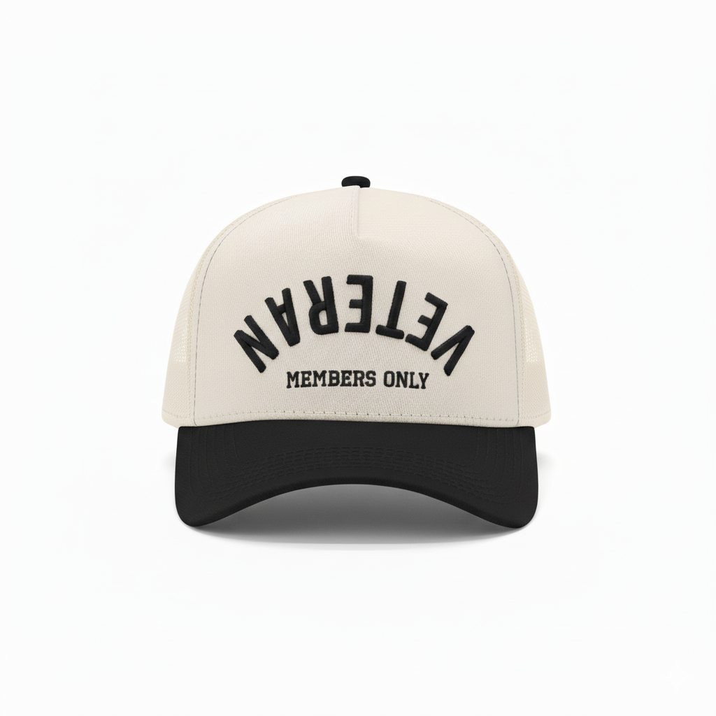 Veteran Members Only - Creme/Black