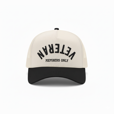 Veteran Members Only - Creme/Black