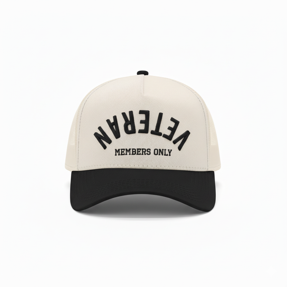 Veteran Members Only - Creme/Black