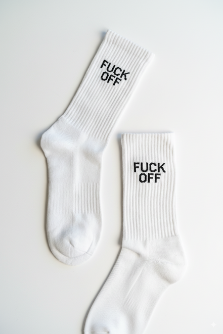 Fuck Off Socks - White