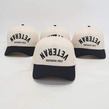 Veteran Members Only - Creme/Black