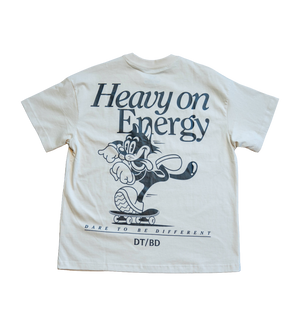 Oversized Heavy on Energy Tee | Tan