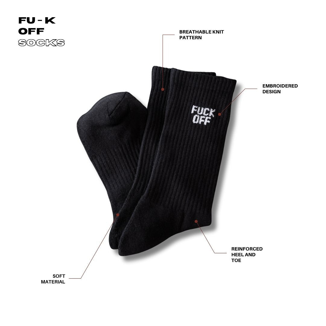 Fuck Off Socks - Black